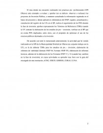 INFORME DE PRÁCTICAS PRE – PROFESIONALES EN LA OFICINA DE PROGRAMACIÓN E INVERSIONES. Página 5