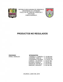 PRODUCTOS NO REGULADOS. Página 1