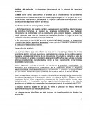 ANALISIS DE LA DIMENSIÓN INTERNACIONAL DE LA REFORMA DE DDHH DE 2011