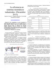 La eficiencia en sistemas neumáticos industriales. Página 1