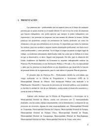 INFORME DE PRÁCTICAS PRE – PROFESIONALES EN LA OFICINA DE PROGRAMACIÓN E INVERSIONES. Página 4