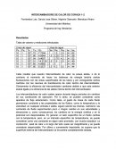 Intercambiador de calor.Tabla de valores y mediciones efectuadas