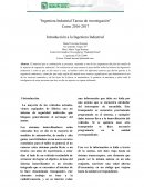 Introducción a la Ingeniera Industrial