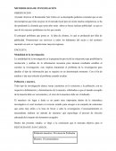 METODOLOGIA DE INVESTIGACIÓN OBSERVACION