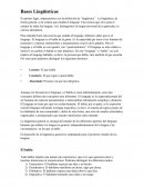 Bases Lingüisticas del español