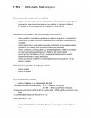 Materiales metalúrgicos