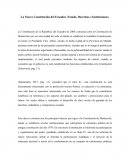 La Nueva Constitución del Ecuador. Estado, Derechos e Instituciones.