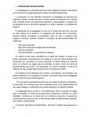 Pedagogia en educacion