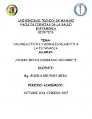 VALORES ETICOS Y MORALES RESPECTO A LA EUTANASIA