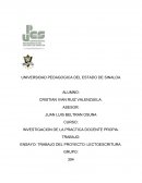 TRABAJO DEL PROYECTO: LECTOESCRITURA.