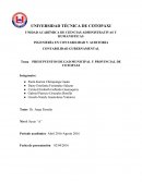 PRESUPUESTOS DE GAD MUNICIPAL Y PROVINCIAL DE COTOPAXI.