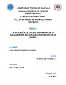 LA APLICACIÓN DE LAS SALVAGUARDIAS EN EL ECUADOR EN EL SECTOR ELECTRODOMÉSTICOS EN EL 2015