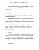 Análisis de situación de un producto o empresa.