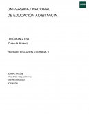 Pec Corregida Inglés Evaluación a distancia Uned.
