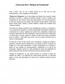 Crítica del libro Relatos de fantasmas.