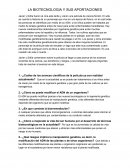 LA BIOTECNOLOGIA Y SUS APORTACIONES