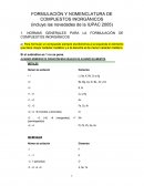 FORMULACIÓN Y NOMENCLATURA DE COMPUESTOS INORGÁNICOS.