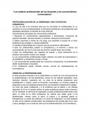 Los saberes profesionales de los docentes y los conocimientos universitarios
