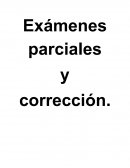Exámenes parciales y corrección.