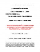ENSAYO SOBRE EL LIBRO MENTES ASESINAS.