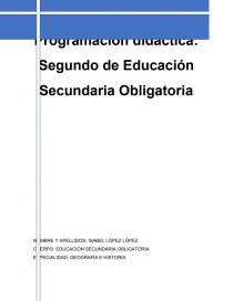 Programación didáctica: Segundo de Educación Secundaria Obligatoria. Página 1