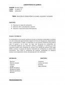 TEMA: REACCIÓN DE COMBUSTIÓN DE ALCANOS, ALQUENOS Y ALQUINOS.