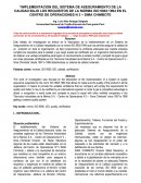 IMPLEMENTACION DEL SISTEMA DE ASEGURAMIENTO DE LA CALIDAD BAJO LOS REQUISITOS DE LA NORMA ISO 9002:1994