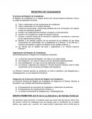 REGISTRO DE CIUDADANOS Funciones del Registro de Ciudadanos