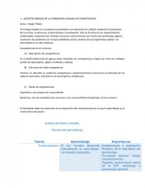 LOS ASPECTOS BÁSICOS DE LA FORMACIÓN BASADA EN COMPETENCIAS.. Página 1