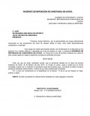 Incidente de reposición de constancia de autos.