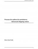 ASN (Advance Shipping Notes)