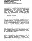 Y DEFENSA DE LOS USUARIOS DE SERVICIOS