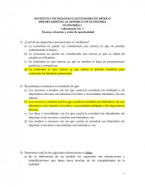 ECONOMÍA I Laboratorio No. 1. Página 1