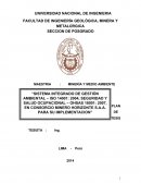 Sistema de gestión integrado de medio ambiente – ISO 14001: 2004