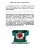 ENSAYO- PRIMER TRASPLANTE DE CORAZON EN EL PERU