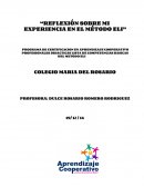 “REFLEXIÓN SOBRE MI EXPERIENCIA EN EL MÉTODO ELI”