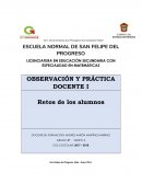 Retos de los alumnos