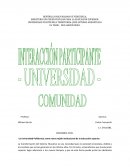 Interaccion Participante - Universidad. EL TIGRE