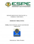 TEMA: SOLUCIÓN DE LAS ECUACIONES DE VIBRACIÓN