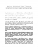 RESUMEN DEL ARTICULO “CLINICAL REPORT—DIAGNOSIS AND PREVENTION OF IRON DEFICIENCY AND IRON-DEFICIENCY ANEMIA IN INFANTS AND YOUNG CHILDREN (0 –3 YEARS OF AGE)” DE PEDIATRICS.