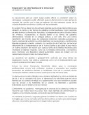 Ensayo sobre las crisis perpetuas de la democracia.