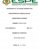 LABORATORIO DE QUÍMICA. REACCIONES REDOX