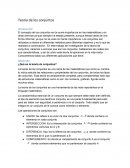 Teoría de los conjuntos.