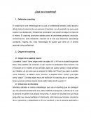 ¿Qué es el coaching?