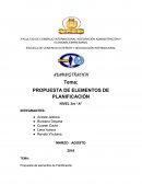 ELEMENTOS DE LA PLANIFICACION.