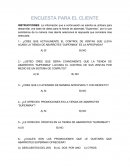 ENCUESTA PARA EL CLIENTE.