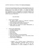 UN CONTRATO INDIVIDUAL DE TRABAJO POR TIEMPO DETERMINADO.