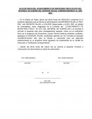 Acta de inicio del levantamiento de inventario fisico in situ del material de guerra