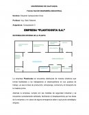 DISTRIBUCIÓN DE LAS MAQUINARIAS EN LA PLANTA DE PRODUCCIÓN.