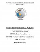 DERECHO INTERNACIONAL PÚBLICO “TRATADO INTERNACIONAL”